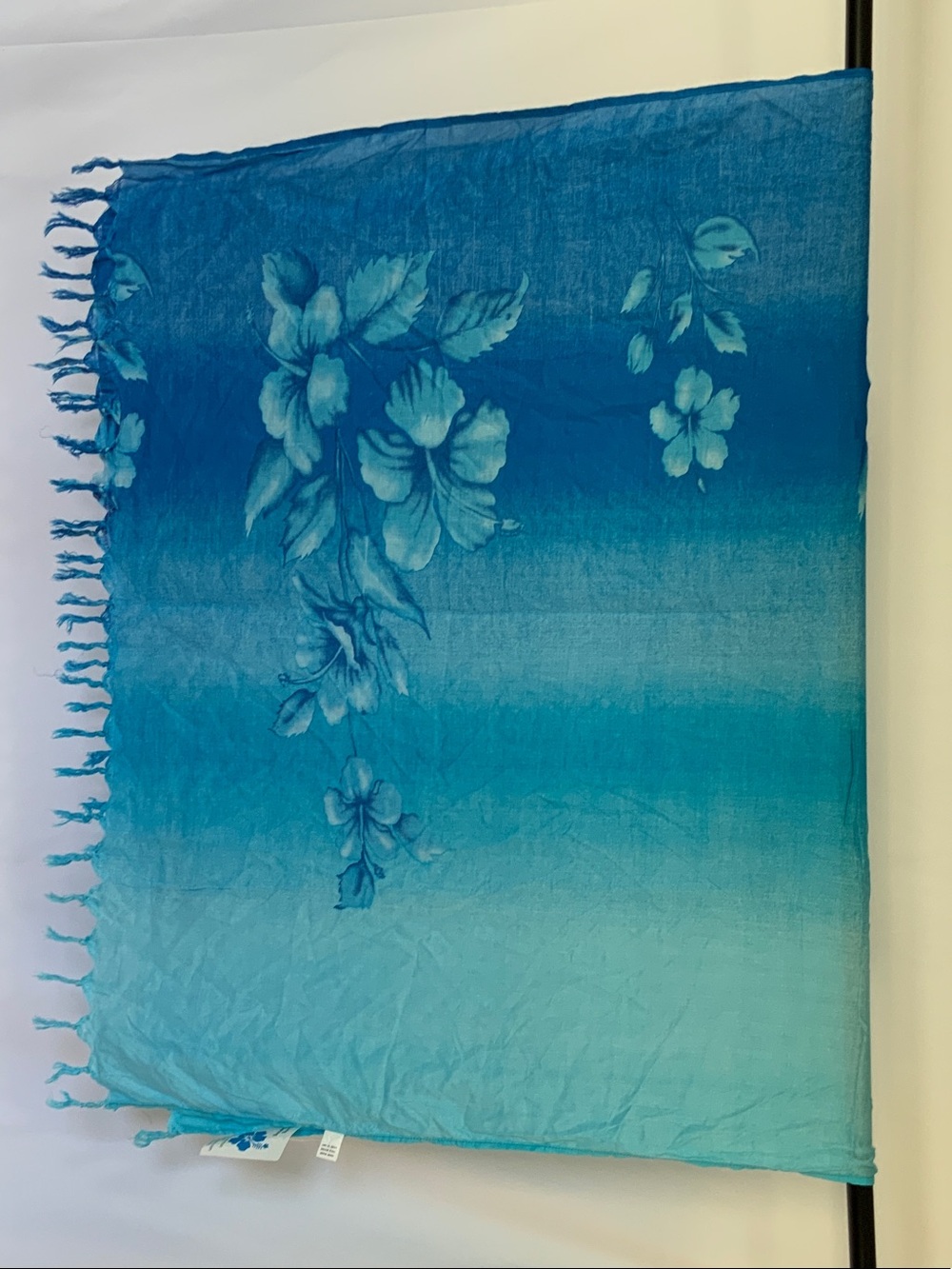 Blue Ombre Floral Scarf
